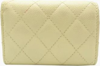 Chanel Pre-owned Lederen Portemonnee - Dames - Vintage Accessoires - Beige - ONE Size - Leer - Vintage