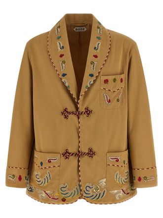 Bode Mens Feather Runner Smoking Blazer