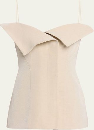 FFORME Eilwen Tailored Linen-Blend Sleeveless Top