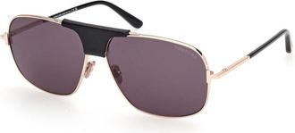 Tom Ford Zonnebril - Heren - Zonnebrillen - Geel - 62 MM - Accessoires