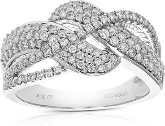 Vir Jewels 3/4 cttw Lab Grown Diamond Ring in Sterling Silver For Women