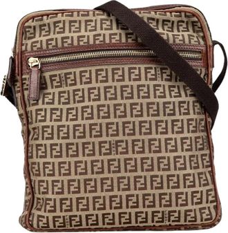 Fendi Pre-owned Cross Body Bags, female, Brown, Size: ONE SIZE Pre-owned Zucca Crossbody Model Zucca