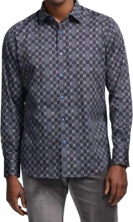 Robert Graham Bramston Long Sleeve Button Down Shirt In Black