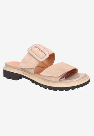 L'Amour Des Pieds Womens Dalbir Leather Sandal In Taupe
