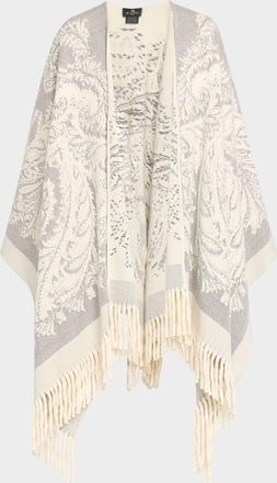 Etro Paisley Jacquard Wool Cape
