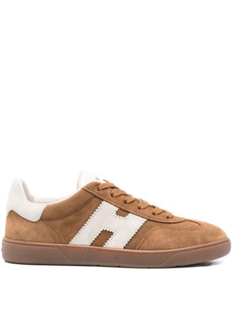 Hogan Brown Logo Sneakers