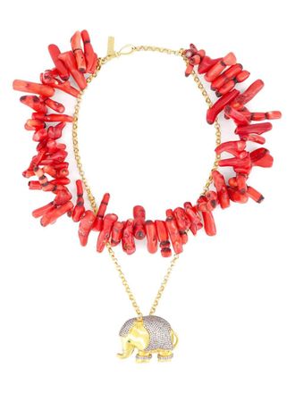 Begum Khan Anacapri Elephant necklace - women - Brass - One Size - Gold
