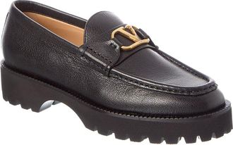 Valentino Vlogo Signature Leather Loafer