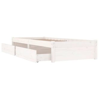 Berkfield Home Beautiful Bed Frame with Drawers White 90x200 cm
