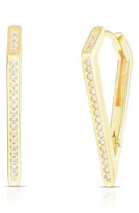 Glaze Jewelry Cubic Zirconia Dagger Hoop Earrings in Gold at Nordstrom Rack