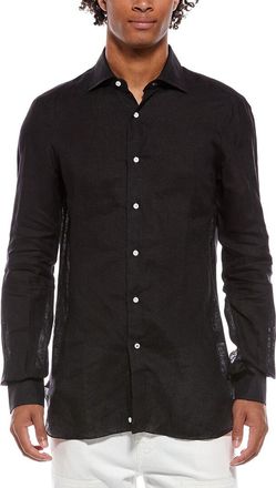 Isaia Milano Mix Linen Dress Shirt