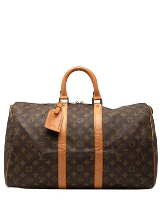 Louis Vuitton Borsa da viaggio Keepall 45 con monogramma 1985 - Marrone