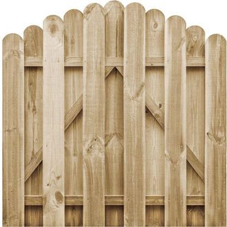vidaXL Puerta De Valla De Madera De Pino Impregnada 100x100 Cm Vidaxl
