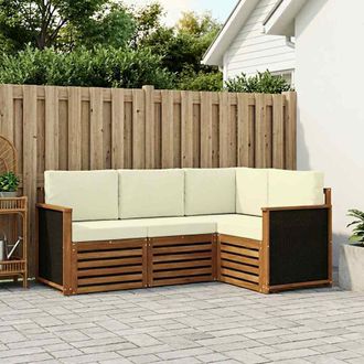 vidaXL Vidaxl Set Di Divani Da Esterno 4 Pz Poliestere