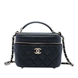 Chanel Pre-owned Quilted Mini Satchel - Dames - Pre-owned - Zwart - Maat: ONE Size Leer