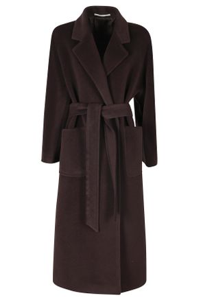 Tagliatore Dark Brown Double-Breasted Virgin Wool Coat