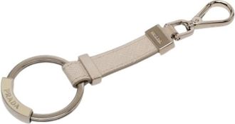 Prada Pre-owned Accessories, female, Gray, Size: ONE SIZE Pre-owned Leather Home-Office