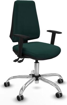 Piqueras y Crespo Piqueras Y Crespo - Elche As Similpiel Verde Botella Brazos 1d Base Cromada Ruedas Engomadas 65mm