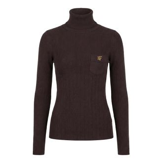 Elisabetta Franchi Dames, Truien, Bruin, Maat: S Zijde