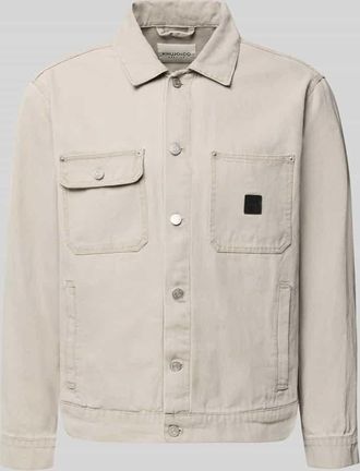 Khujo Jeansjacke mit Brusttaschen Modell RONNY in Taupe, Gr&ouml;&szlig;e XXL