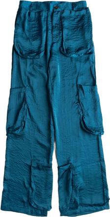 Edward Cuming Cargo broek met wijde pijpen - Blauw