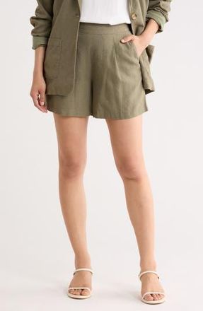 Matty M Linen Blend Shorts in Olive at Nordstrom Rack, Size X-Small