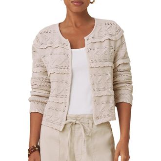 Splendid Giovanna Open Stitch Cardigan in Light Fawn Brown at Nordstrom, Size X-Small