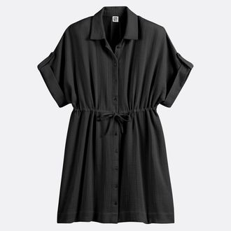 La Redoute Collections Korte, uitlopende hemdjurk met korte mouwen