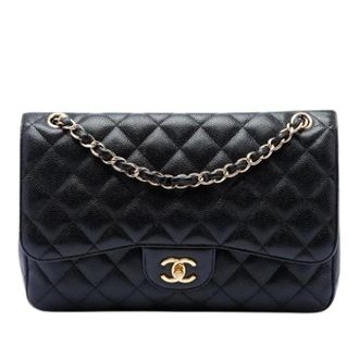Chanel Pre-owned Double Flap Shoulder Bag - Dames - Pre-owned - Zwart - Maat: ONE Size Leer