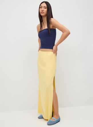 Twik Womens Linen-blend maxi skirt