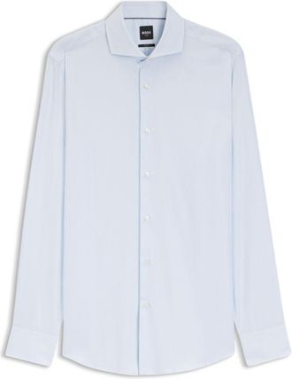 BOSS Slim-fit shirt in a structured cotton blend