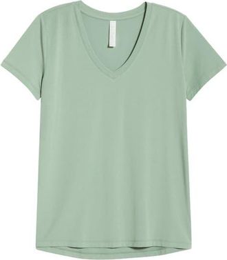 Zella Breathe Active T-Shirt in Green Bay at Nordstrom, Size Xx-Large