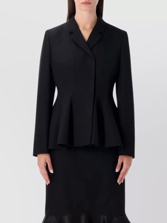 Fendi virgin wool fitted peplum jacket