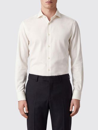 HUGO BOSS Camicia slim fit in cotone stretch con collo francese