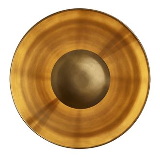 Industville Boston Round Metal Diffuser Wall Light in Metallic Gold | Size: 17 inches