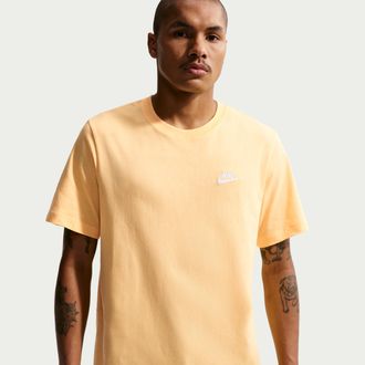 Nike Mens Nike Sportswear Club T-Shirt in Brown | AR4997-795