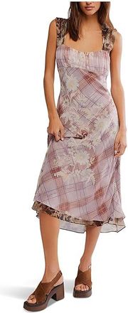 Free People Morning Dew Midi Womens Dress Autumn Combo : MD (Womens 8-10), Polyester