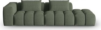 CXL by Christian Lacroix Sofá modular derecho 3 plazas de tejido estructural verde oliva oscuro
