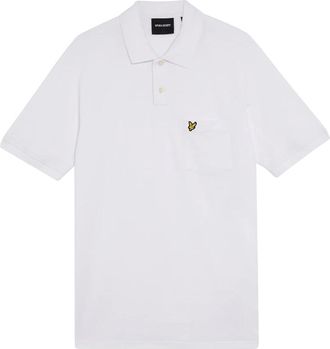 Lyle & Scott Tops, Heren, Wit, L, Linnen, Linnenmix Polo Shirt
