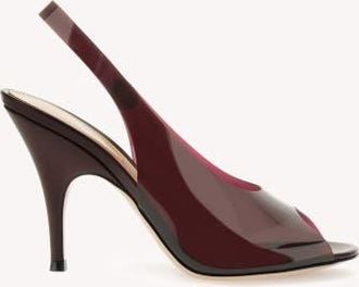 Gianvito Rossi Amelie Sandal in Burgundy Tpu at Nordstrom, Size 37.5