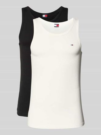 Tommy Jeans Slim Fit Tank Top aus reiner Baumwolle im 2er-Pack in Offwhite, Gr&ouml;&szlig;e XXL