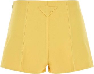Prada Womens Cotton Shorts Yellow Chino