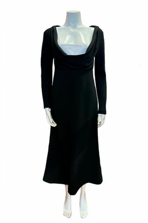 Mant&ugrave; Cowl Neck Dress In Black