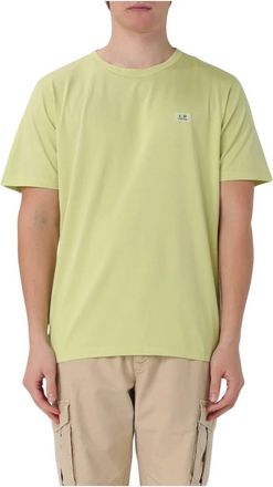 C.P. Company Cotton Crewneck T-shirt - Heren - T-shirts - Geel - S - Katoen - Tops