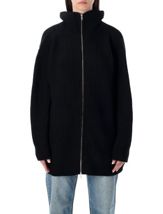 Maison Margiela Ribbed Wool-Blend Cardigan Dress