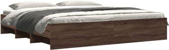 vidaXL Estructura de cama sin colchón roble marrón 200x200 cm vidaXL