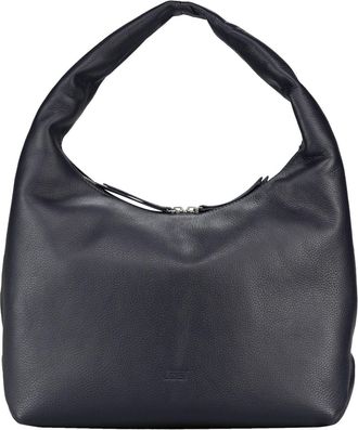 Jost Leather Shoulder Bag Vika Hobo Bag Blue Dark Blue