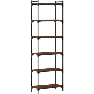 vidaXL Librer&iacute;a 6 Estantes Madera Ingenier&iacute;a Roble Marr&oacute;n 60x30x188 Cm Vidaxl