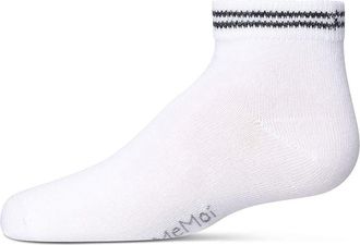 MeMoi Ziggy Double Ring Anklet Sock in Black at Nordstrom, Size 6-12M