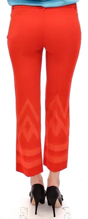 Versace Collection Womens Red Pants Cropped 3-4 Short Nude Capri
